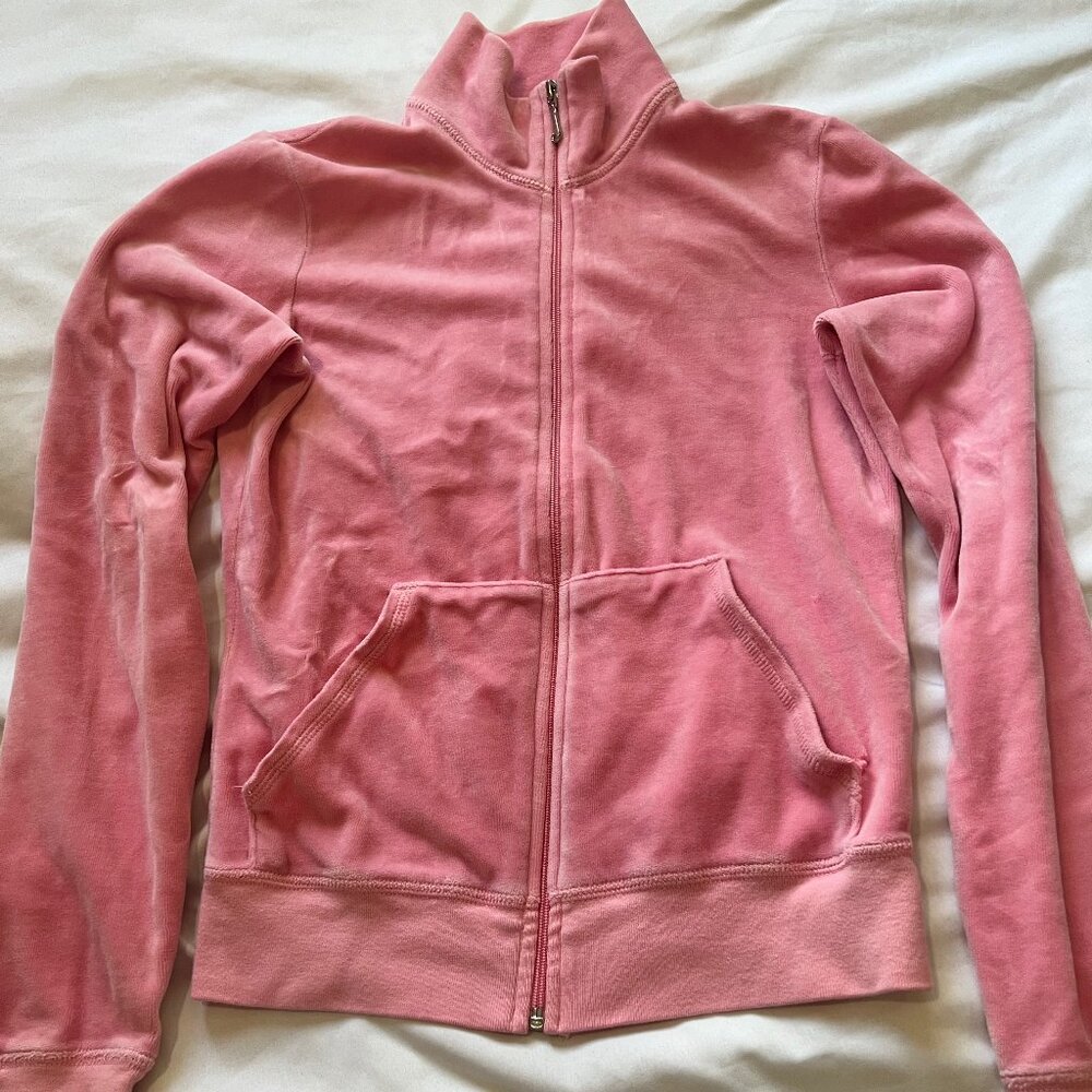 Juicy Couture Mock Neck Zip Up Track Jacket